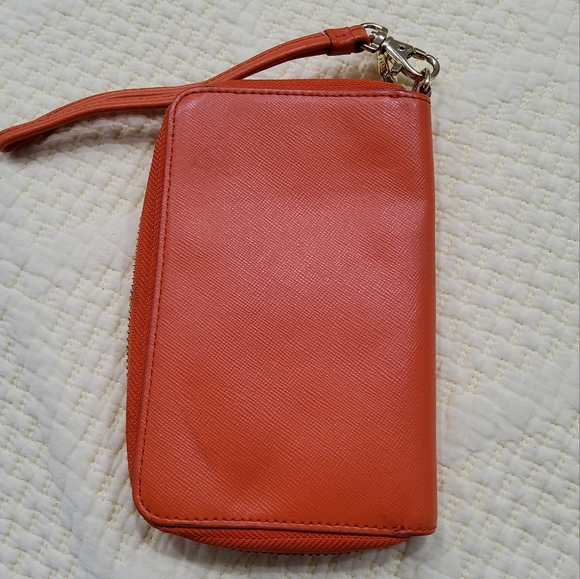 Tory Burch Orange Small Wristlet - Picture 4 of 13